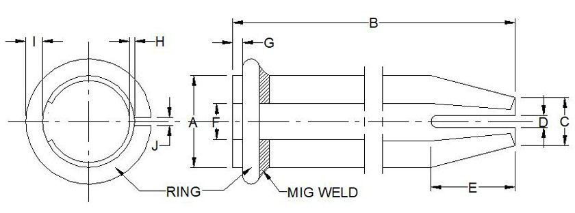 47mm Friction Bolt Stabilizer Structural drawings